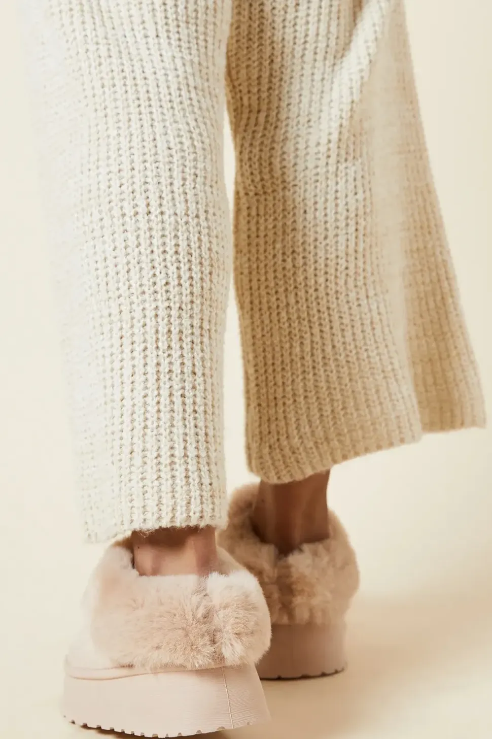 Honora Suedette Faux Fur Lined Mule Slippers