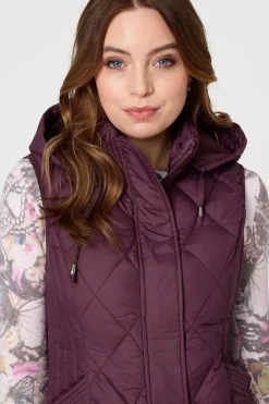 Hooded Sleeveless Longline Puffer Gilet