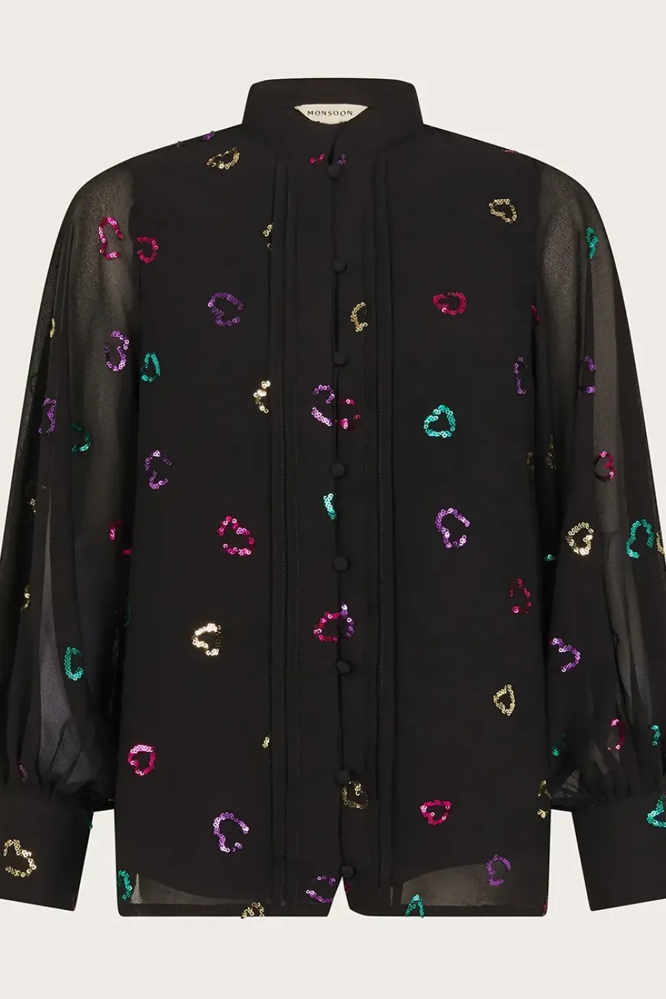 Hope Heart Sequin Blouse
