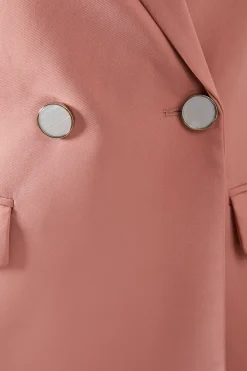 Horn Button Double Breasted Blazer