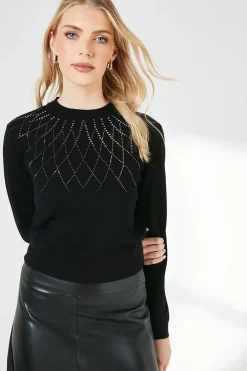 Hot Fix Neckline Design Jumper