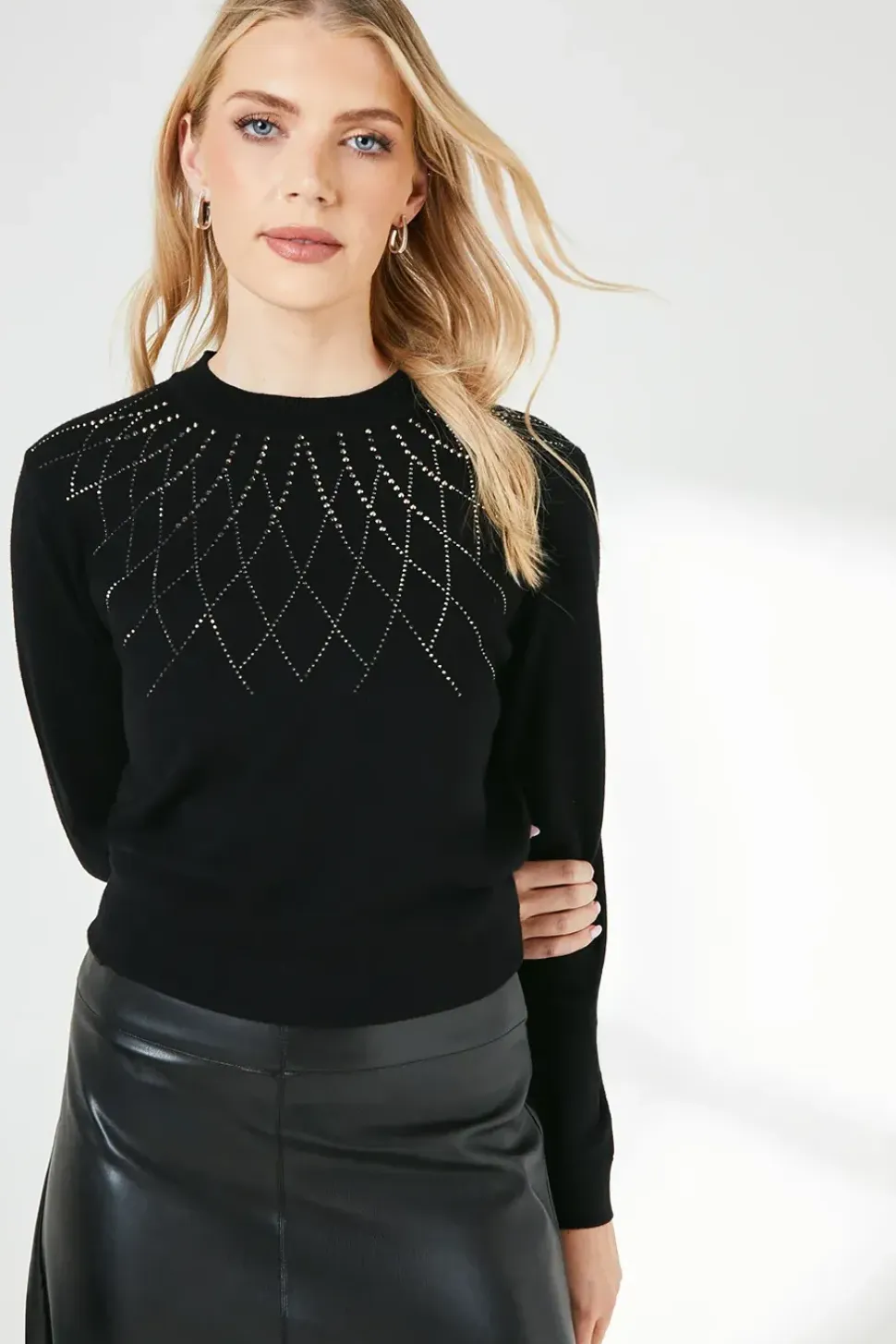 Hot Fix Neckline Design Jumper
