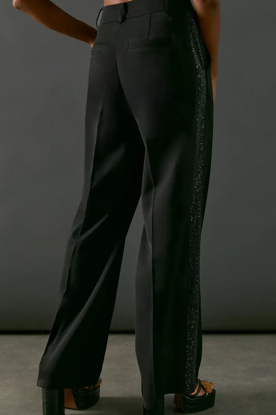 Hotfix Side Panel Wide Leg Tailored Trouser