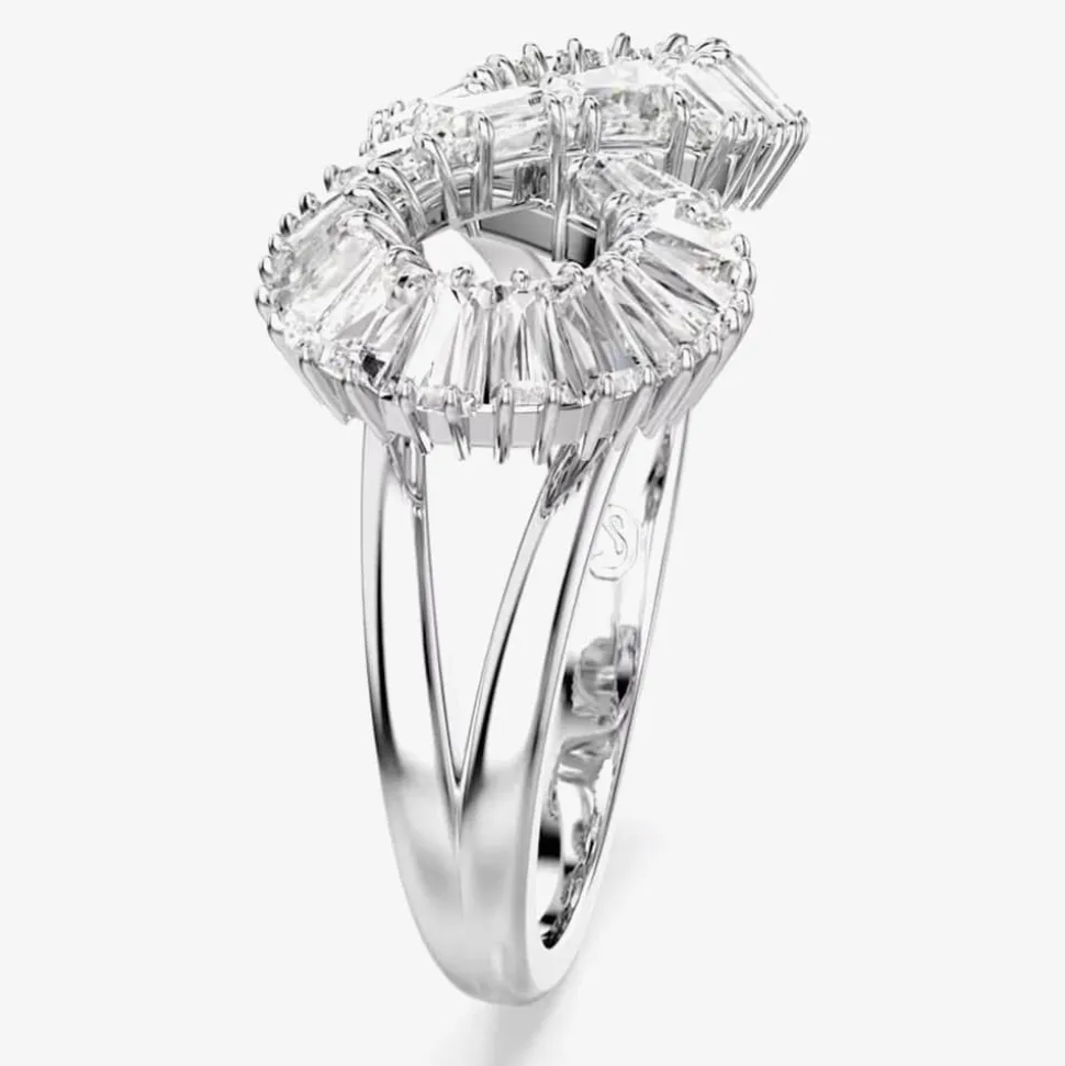 Hyperbola Rhodium Plated Infinity Cocktail Ring 5679698 55