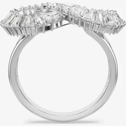 Hyperbola Rhodium Plated Infinity Cocktail Ring 5679698 55