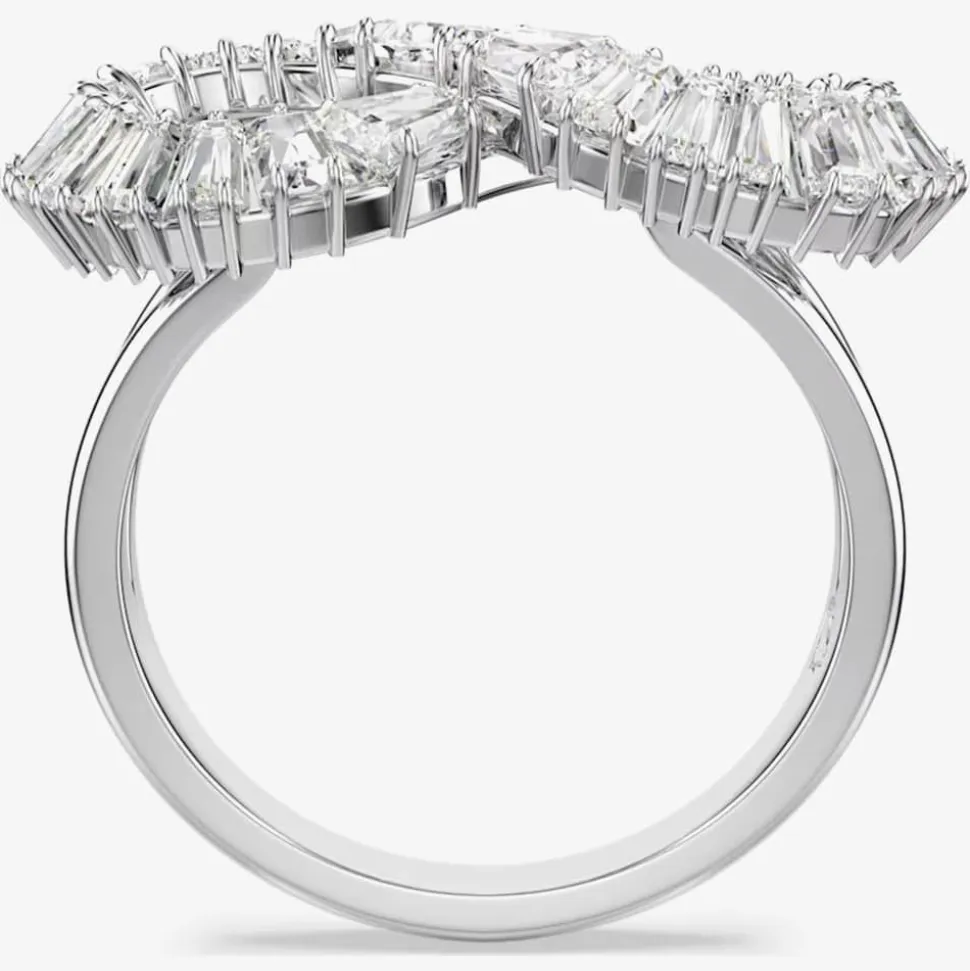 Hyperbola Rhodium Plated Infinity Cocktail Ring 5679698 55
