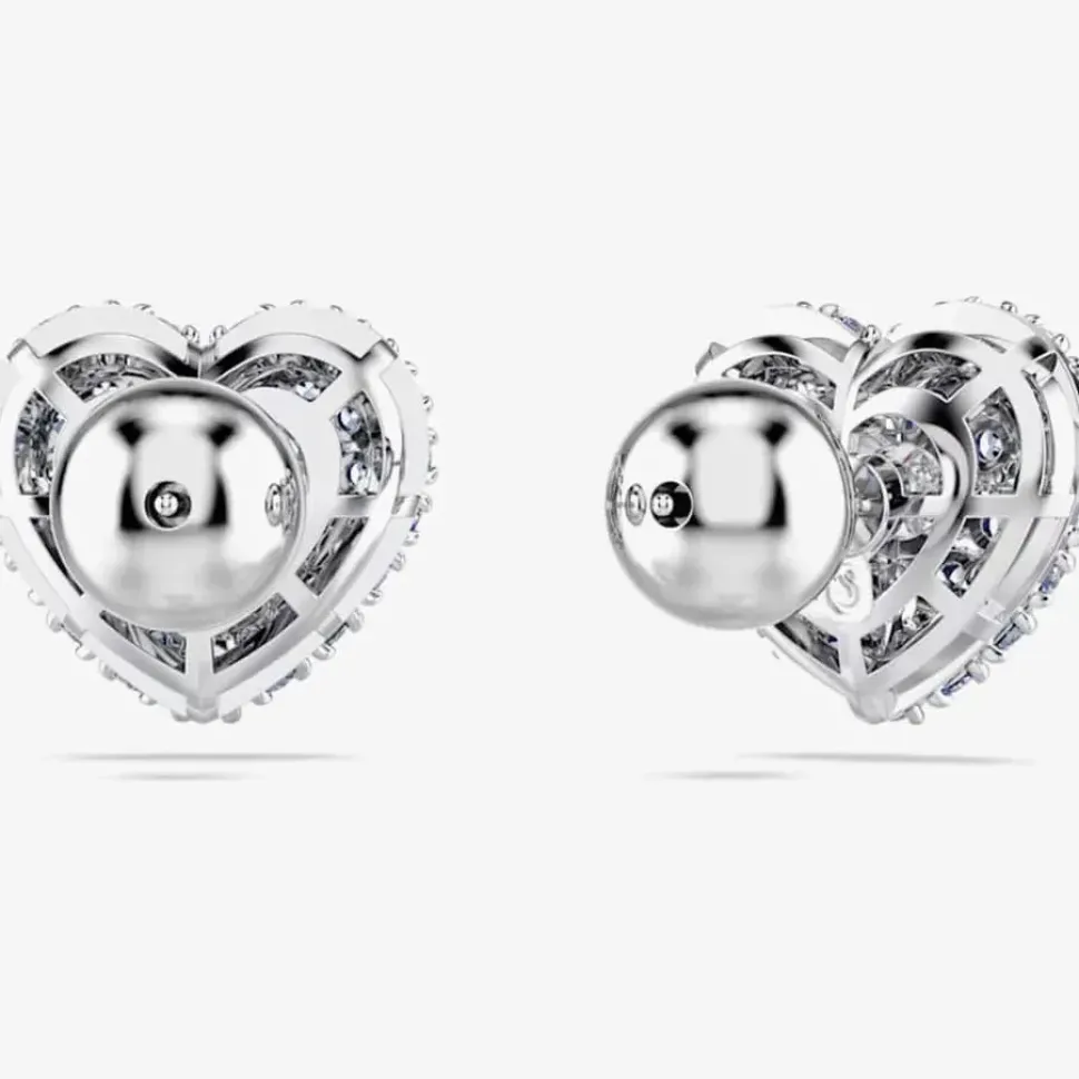 Hyperbola Rhodium Plated White Heart Bangle 5684385