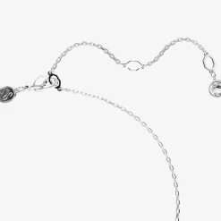 Hyperbola Rhodium Plated White Heart Necklace 5684386