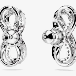 Hyperbola Rhodium Plated White Infinity Bracelet 5679664