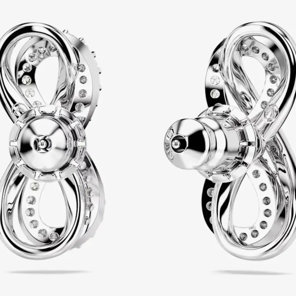 Hyperbola Rhodium Plated White Infinity Bracelet 5679664