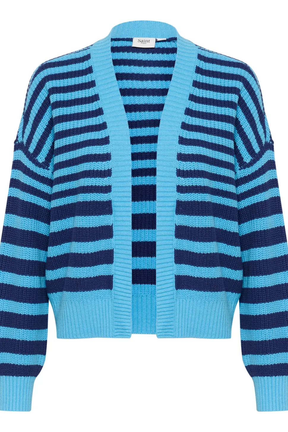 IbenmeiSZ Open Front Stripes Cardigan-Striped