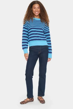IbenmeiSZ Striped Regular Fit Pullover-Striped
