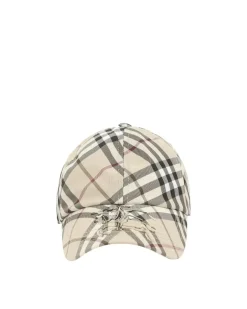 Iconic Archivio Check Baseball Cap with Equestrian Knight Logo