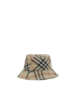 Iconic Check Print Bucket Hat with Embroidered Logo