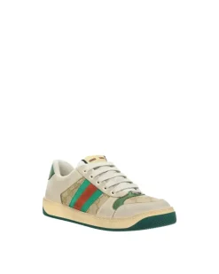 Iconic Monogram Lace-Up Sneakers with Contrasting Leather Patch