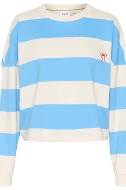 Idahella Long Sleeve Stripe Sweatshirt-Striped