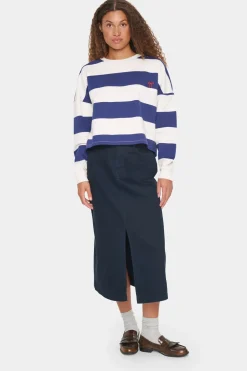 Idahella Striped Sweatshirt-Striped
