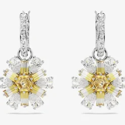 Idyllia Rhodium Plated Yellow Flower Necklace 5679939