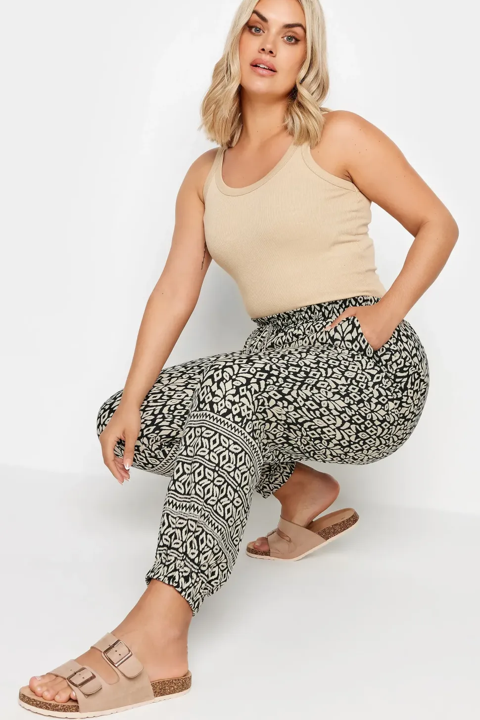 Ikat Print Joggers