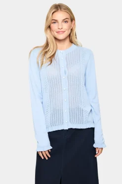 IlonaSZ Buttons Crew Neck Cardigan-