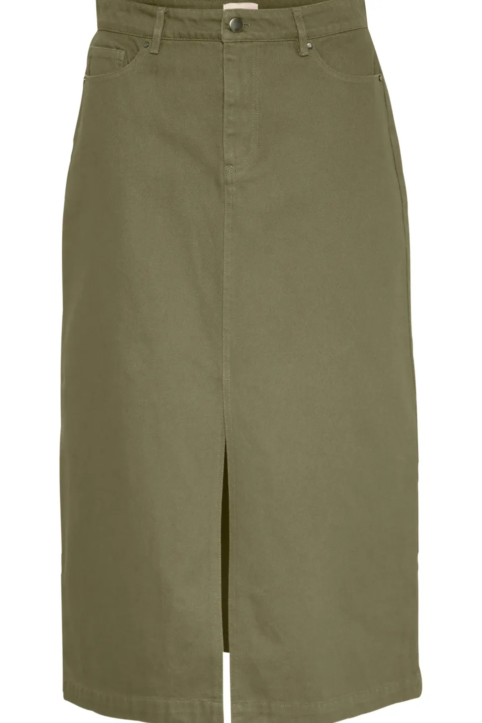 IluSZ High-waisted Dyed Denim Skirt-