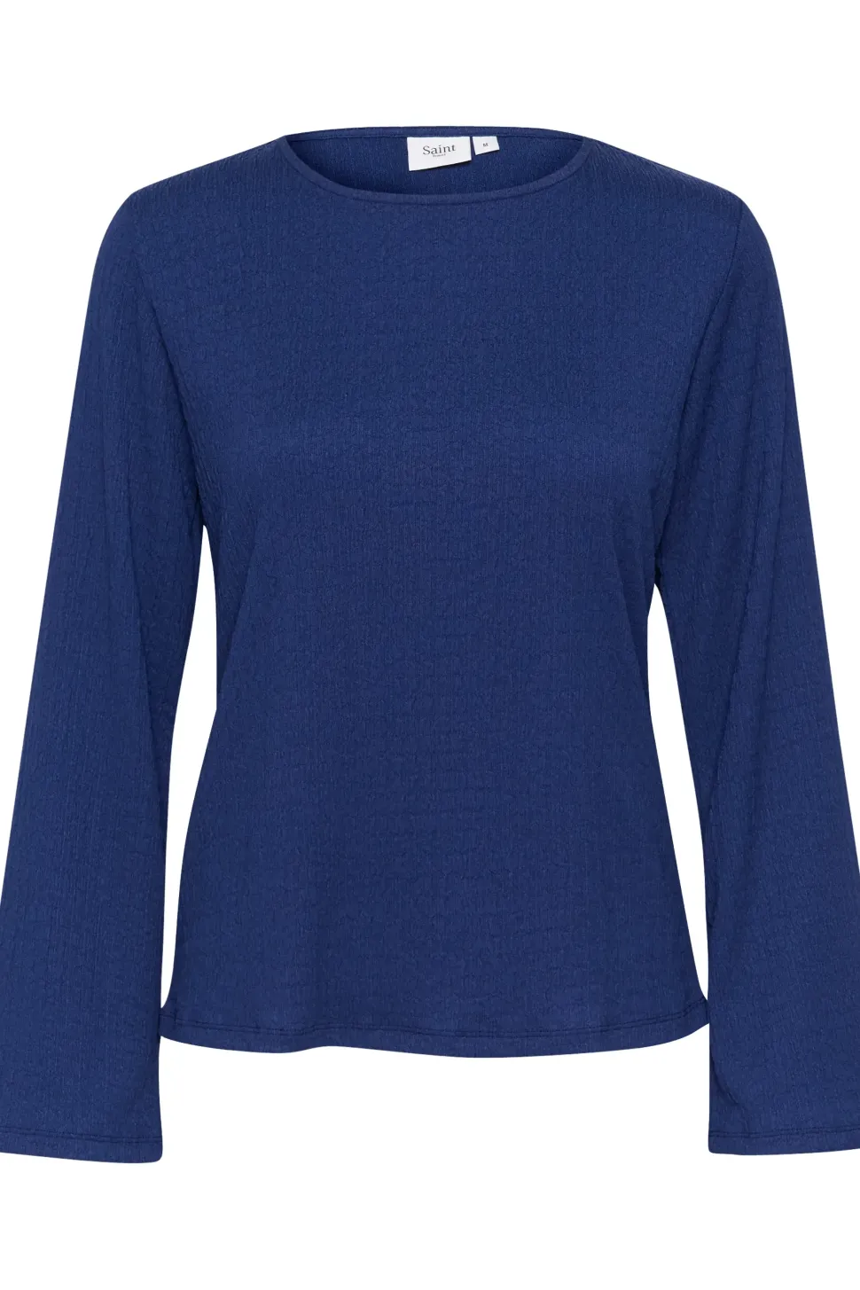 IlyssaSZ Round Neck Flared Sleeve Blouse-Leopard Print