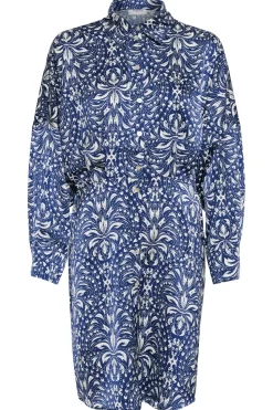 ImenaSZ Above Knee Printed Shirt Dress-