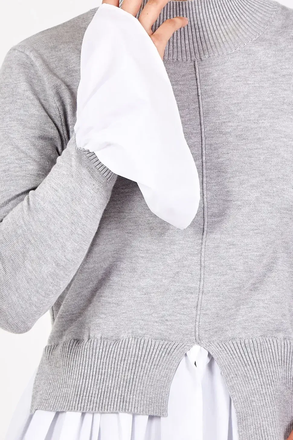 2 in 1 Cuff & Hem Shirt Jumper