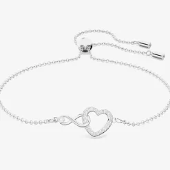 Infinity Heart White Crystal Toggle Bracelet 5524421 M