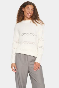 IngelaSZ Lace And Rib Knit Pullover-