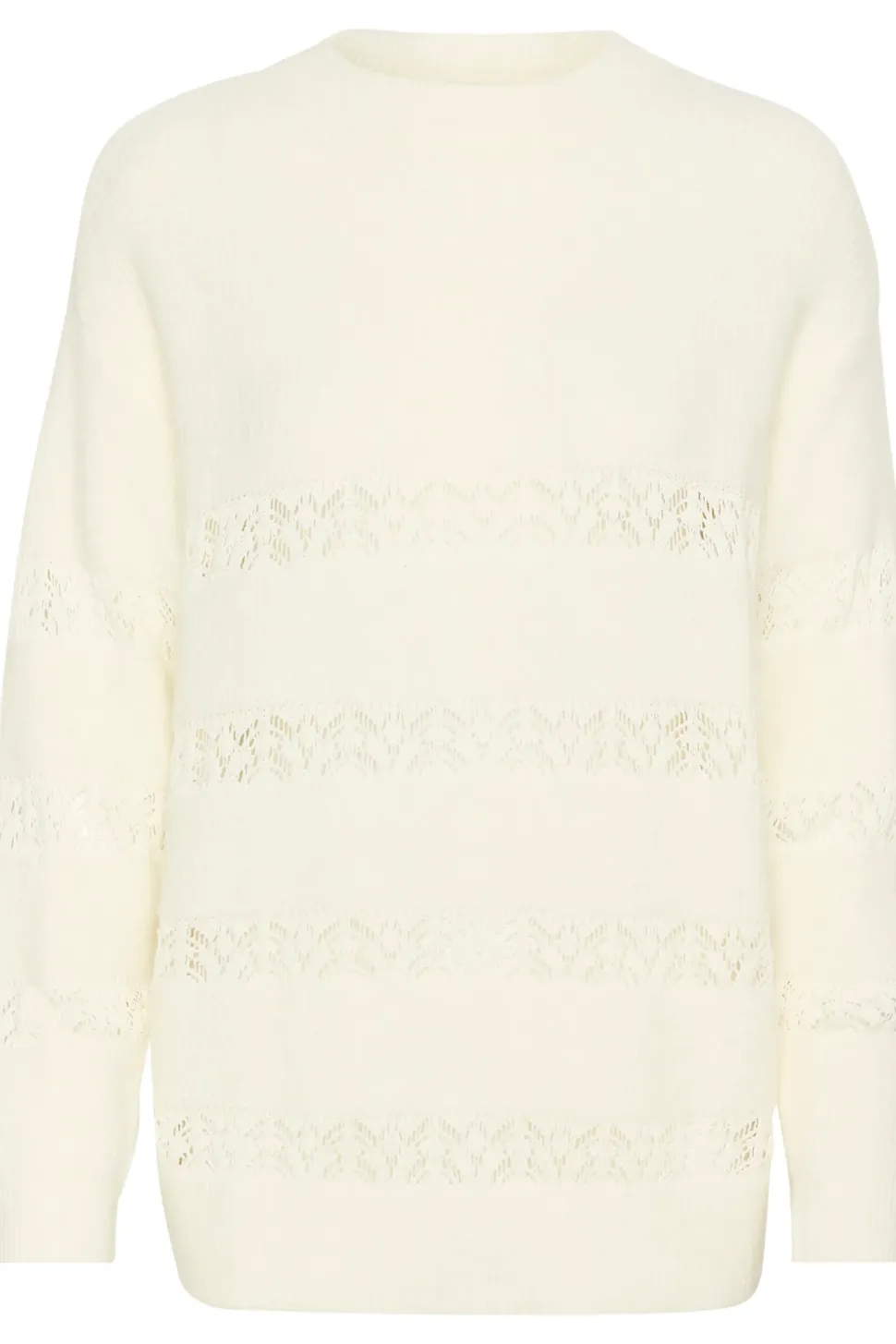 IngelaSZ Lace And Rib Knit Pullover-