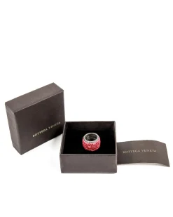 Intrecciato Leather Ring