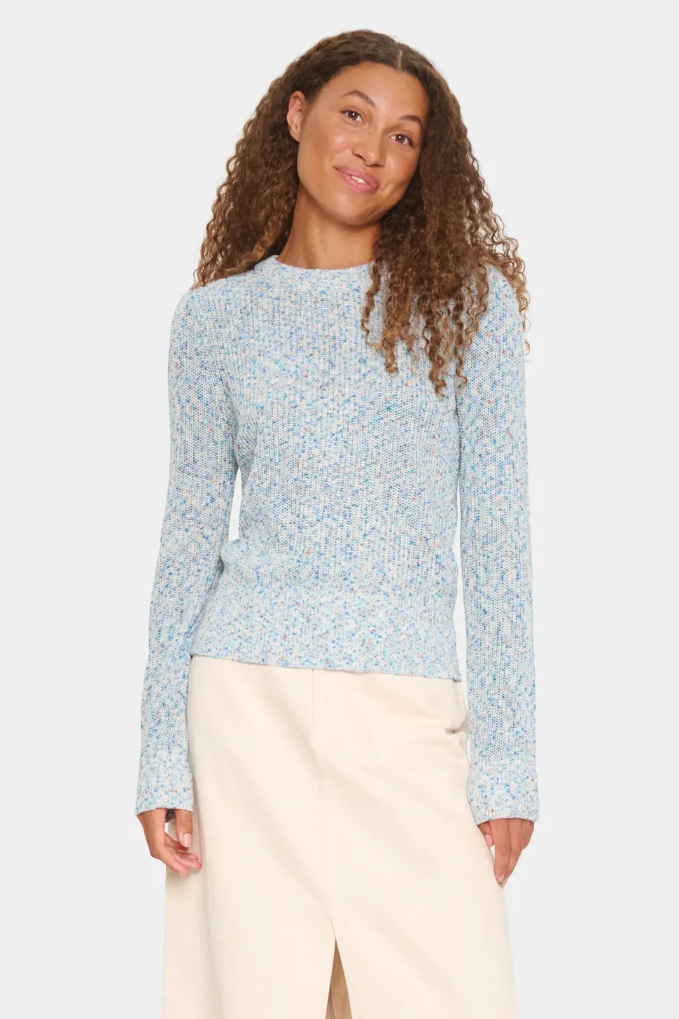 IrenSZ Crew Neck Slim Fit Pullover-