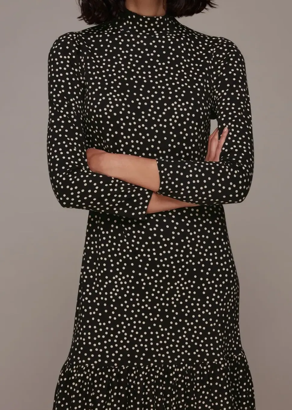 Irregular Spot Jersey Dress-