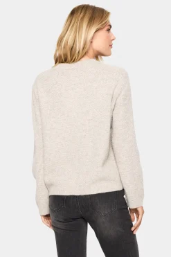 IselaSZ Buttons Round Neck Cardigan-