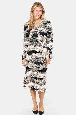 IselinSZ Long Sleeves Printed Dress-