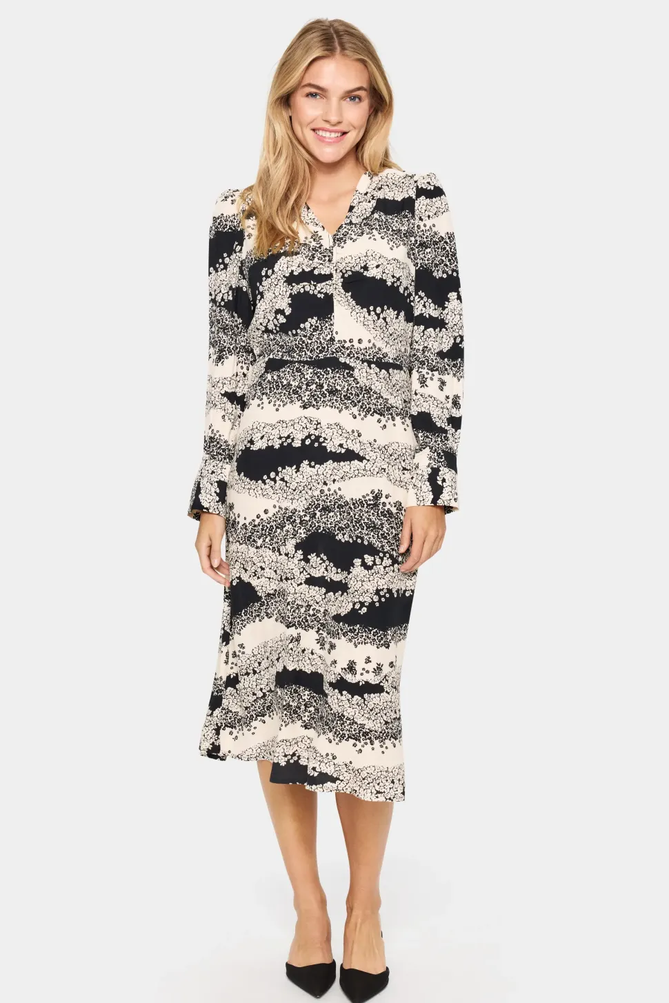 IselinSZ Long Sleeves Printed Dress-