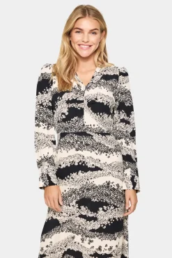 IselinSZ Long Sleeves Printed Dress-