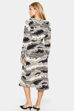IselinSZ Long Sleeves Printed Dress-