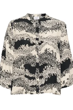 IselinSZ Round Neck 3/4 Sleeves Shirt-