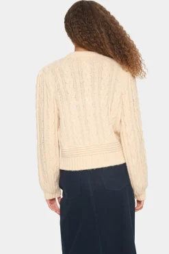 IvalaSZ Pearl Detail Knit Cardigan-