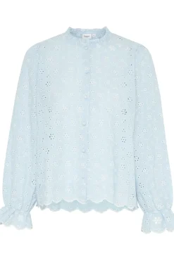 IvetaSZ Long Sleeves Eyelet Lace Shirt-