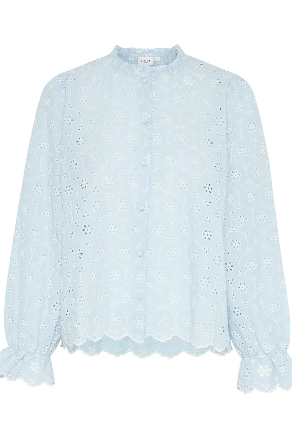 IvetaSZ Long Sleeves Eyelet Lace Shirt-