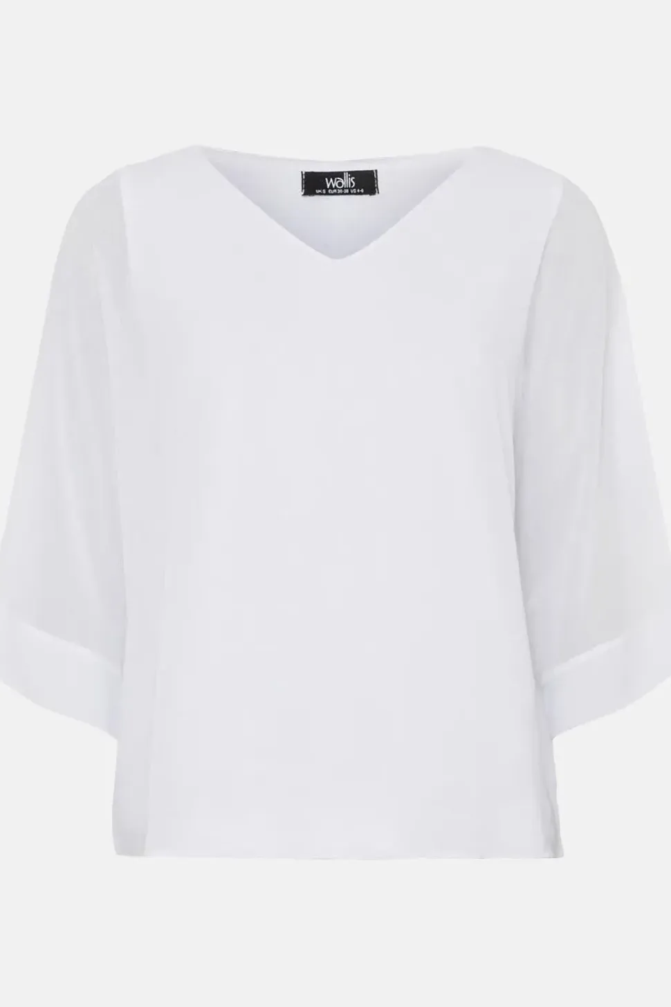 Ivory V Neck Overlayer Top