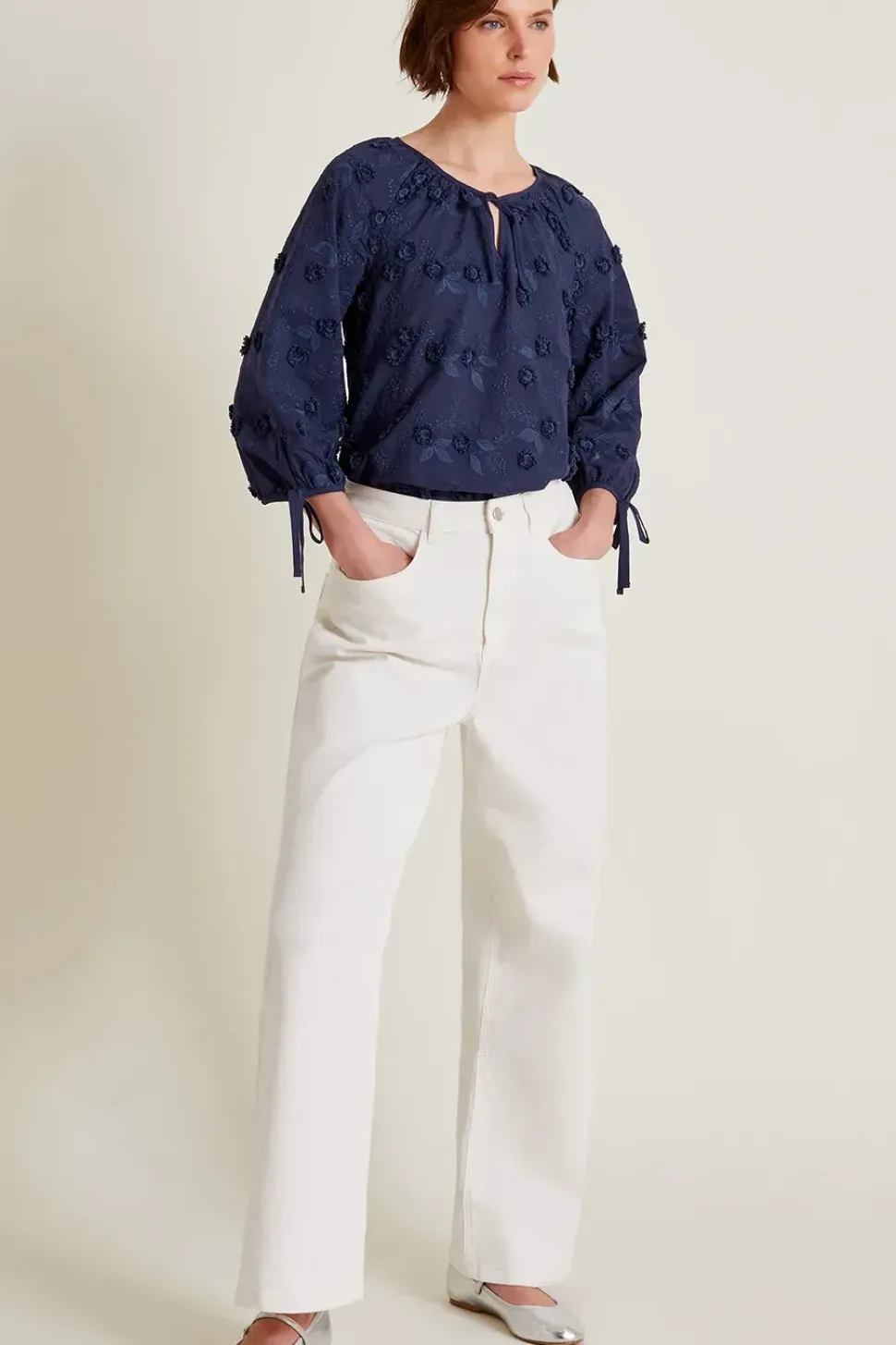 Ivy Floral Embroidered Blouse