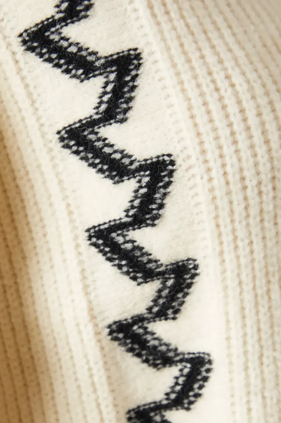 Jacquard Design High Neck Jumper
