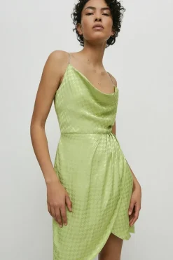 Jacquard Diamante Mini Dress