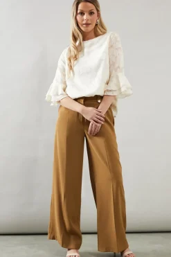 Jacquard Frill Sleeve Top