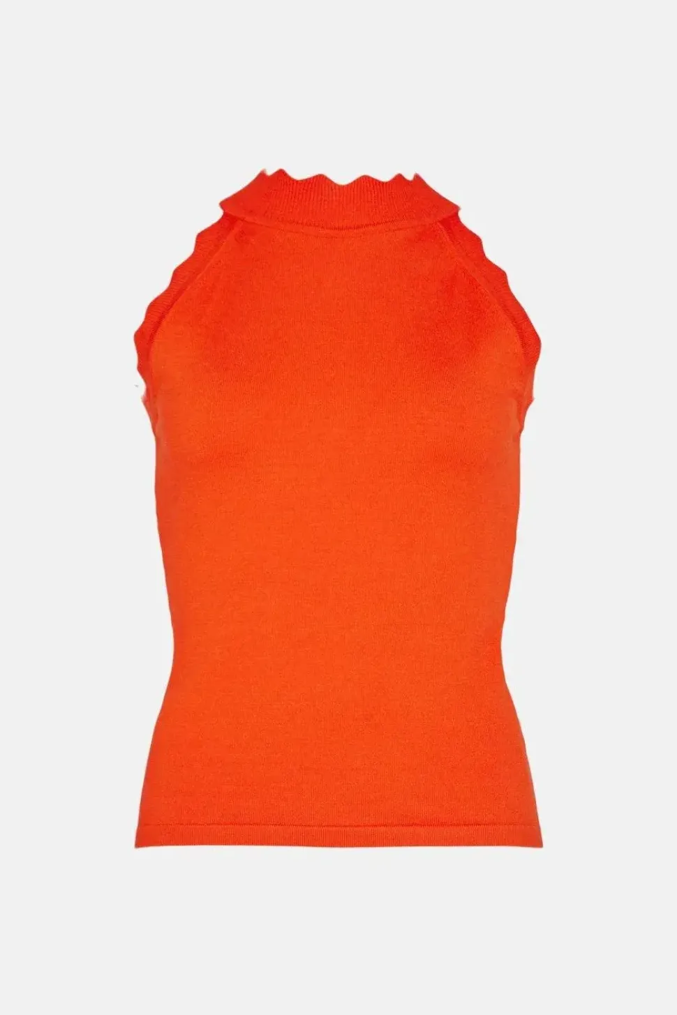 Jacquard Halter Neck Knitted Top