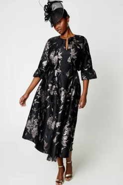 Jacquard Jacket With Flare Cuff
